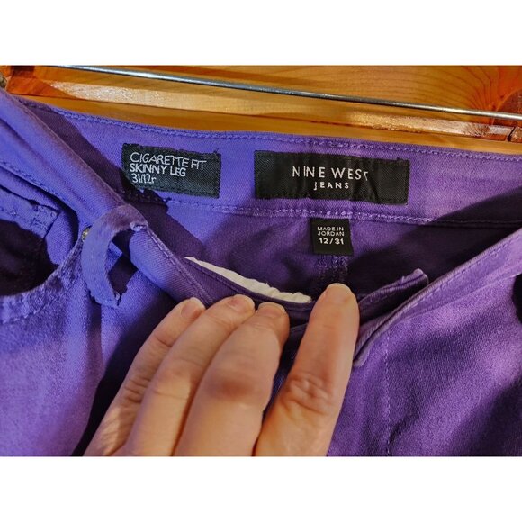 Nine West Jeans Missy Size 12 Skinny Leg 5 Pocket 12/31 - Picture 4 of 8